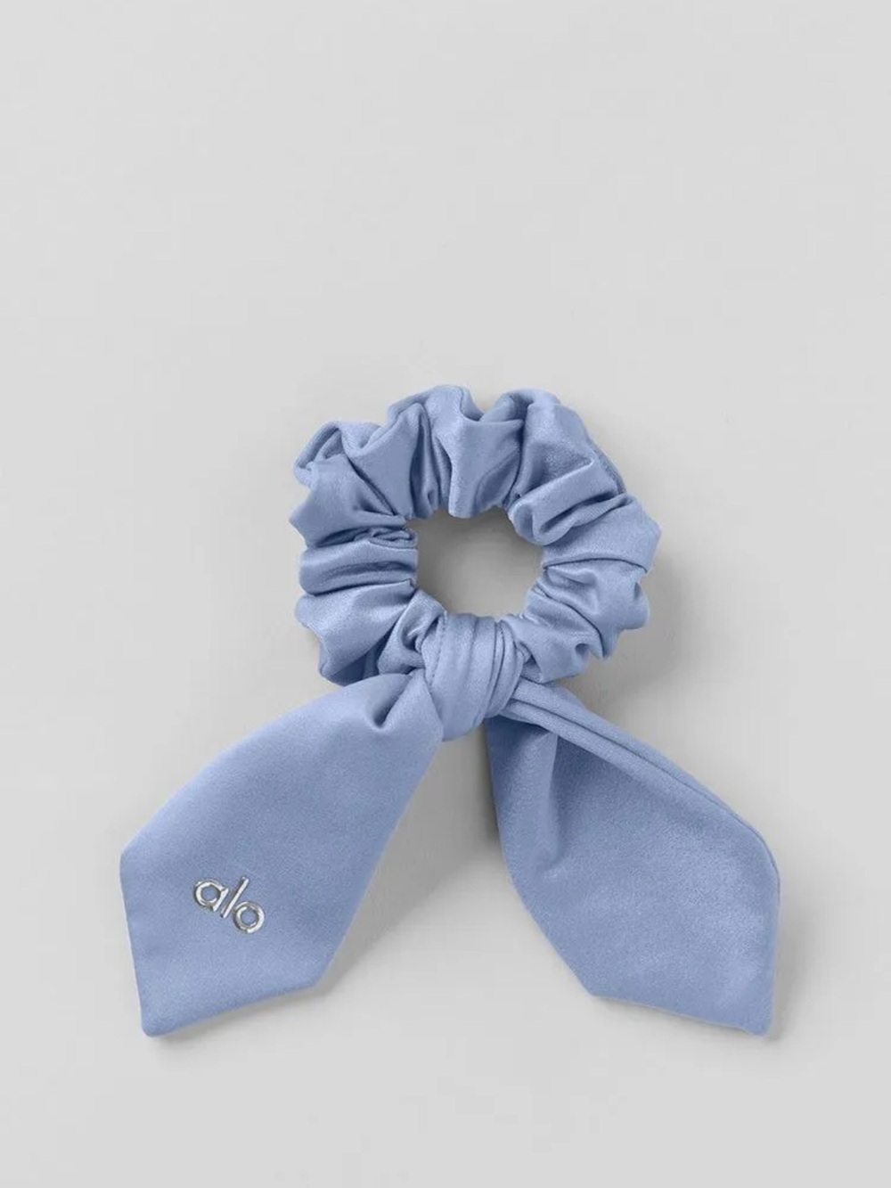 ALO Yoga Kids Pastel Blue Bow Scrunchie